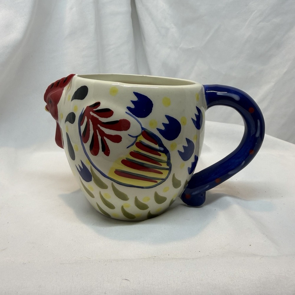 #Boston Trading Corporation MUG Cup Colorful Rooster Mug 2013~ Retired~ 16 Oz - Picture 5 of 7